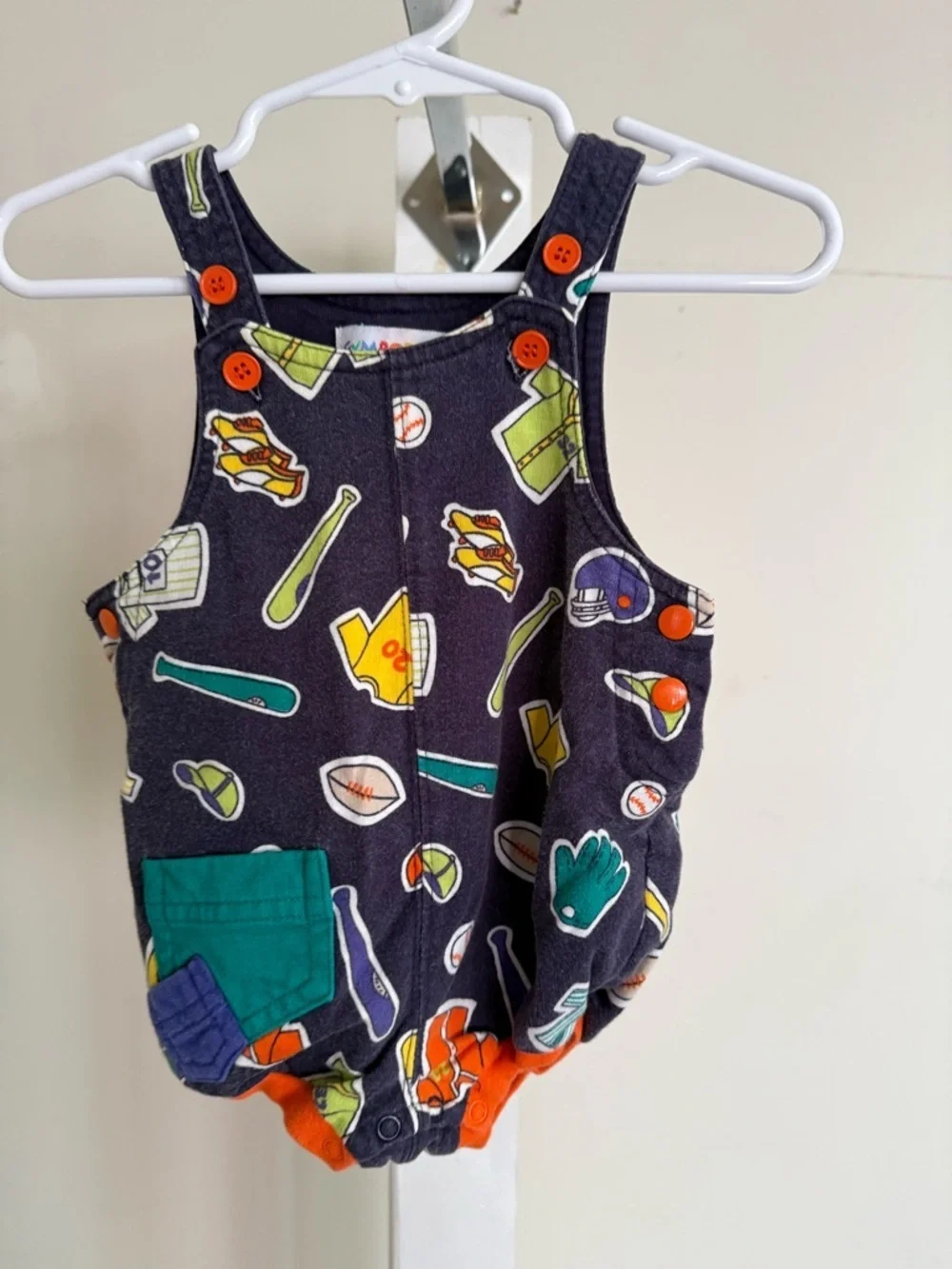 Vintage Gymboree Rainbow Tag Sports Romper